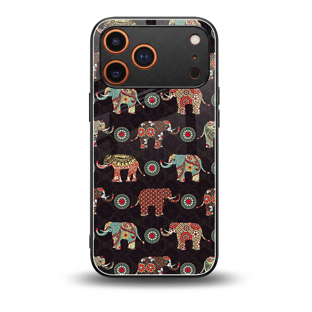 Elephant Art back phone cover | glass case for iphone 17 pro