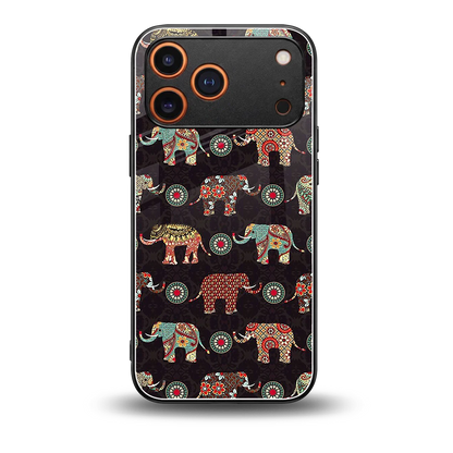 Elephant Art back phone cover | glass case for iphone 17 pro