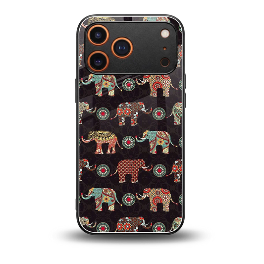 Elephant Art back phone cover | glass case for iphone 17 pro max