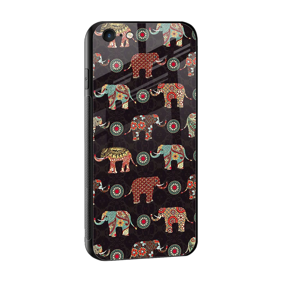 Elephant Art sleek iphone 6 cover with tempered glass back and TPU edges