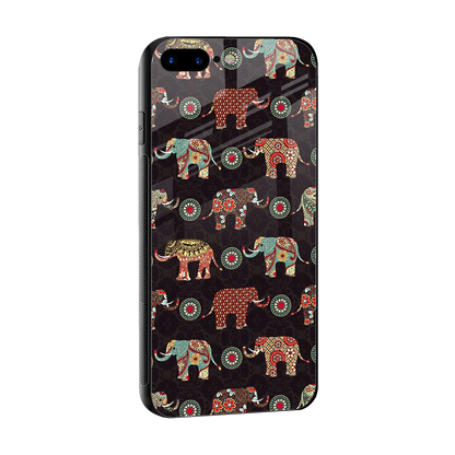 Elephant Art sleek iphone 7 plus cover with tempered glass back and TPU edges