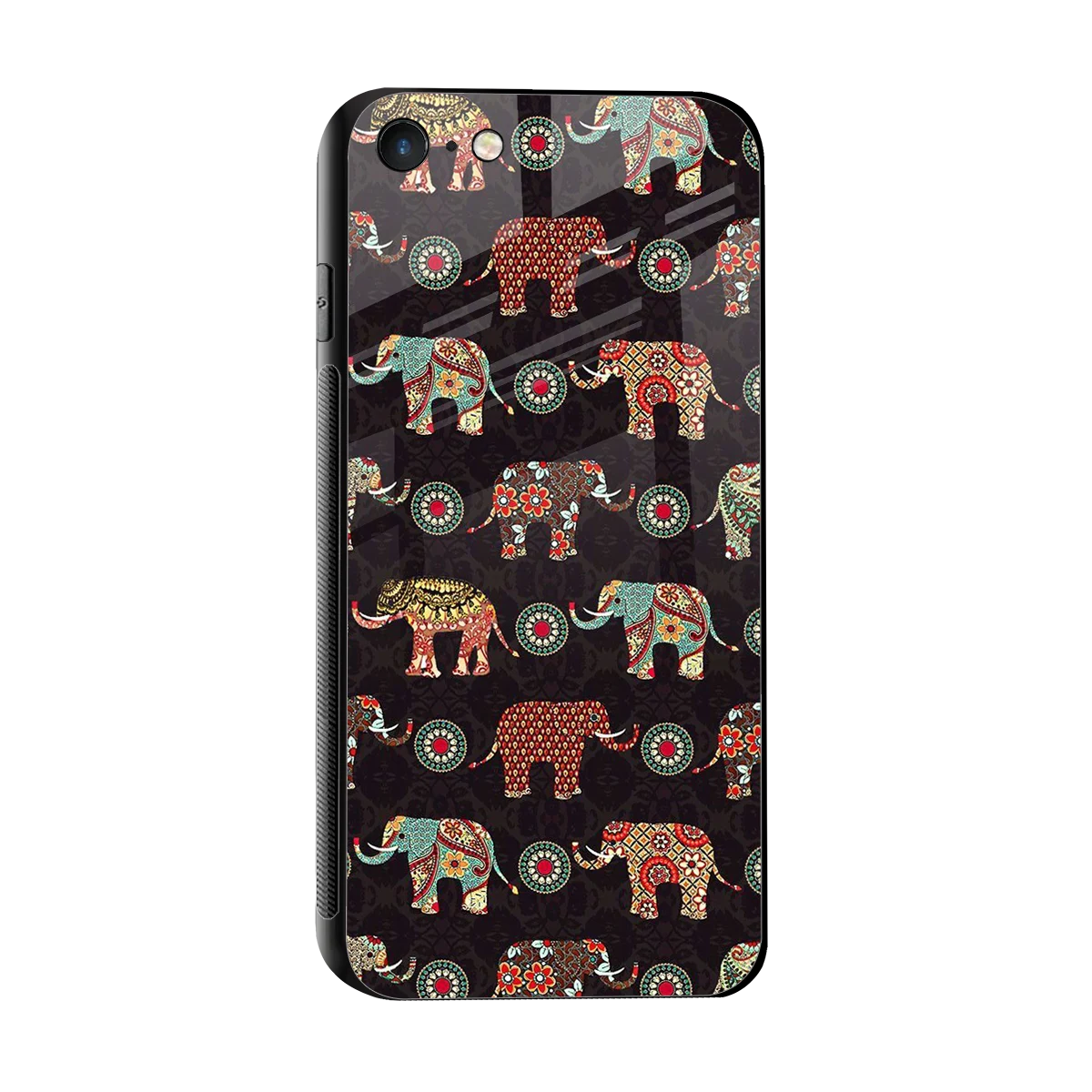 Elephant Art sleek iphone 7 cover with tempered glass back and TPU edges