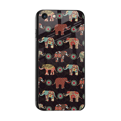 Elephant Art sleek iphone 8 cover with tempered glass back and TPU edges