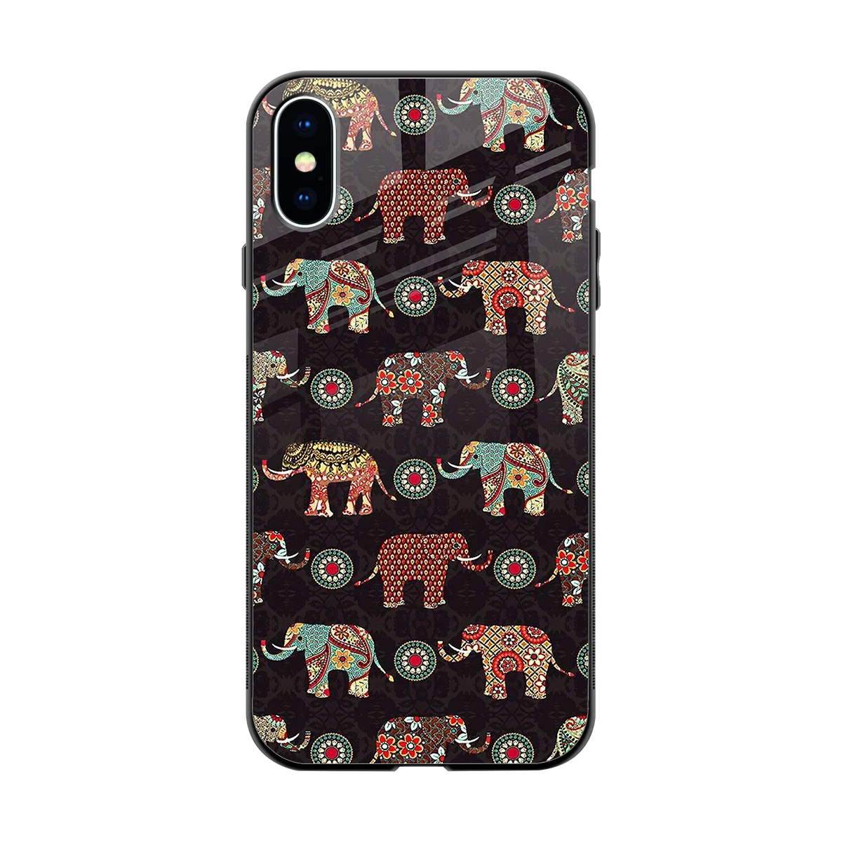 Elephant Art back phone cover | glass case for iphone x