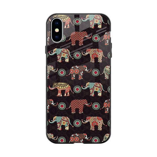 Elephant Art back phone cover | glass case for iphone xs
