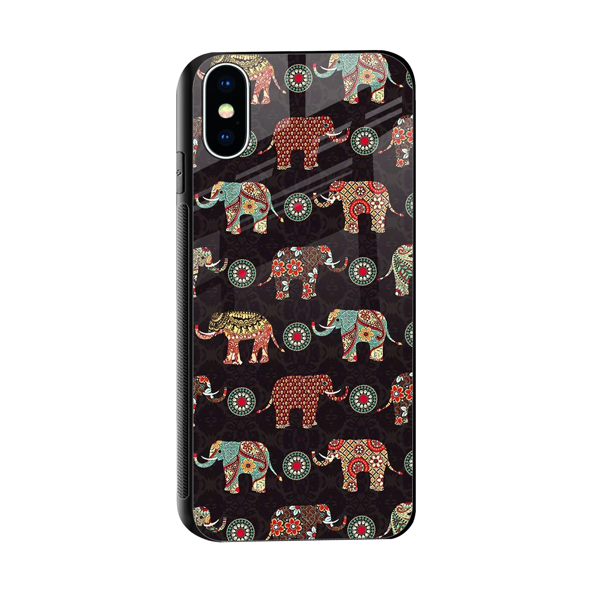 Elephant Art sleek iphone x cover with tempered glass back and TPU edges