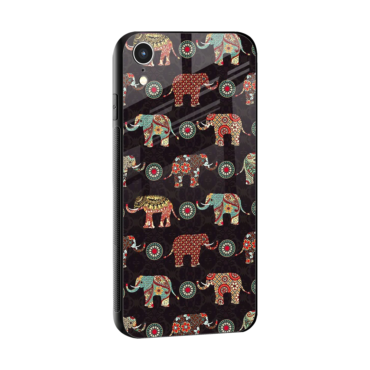 Elephant Art sleek iphone xr cover with tempered glass back and TPU edges