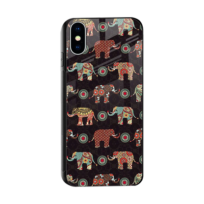 Elephant Art sleek iphone xs cover with tempered glass back and TPU edges
