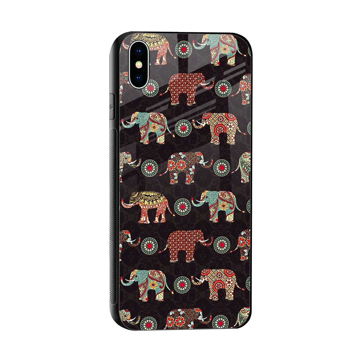 Elephant Art sleek iphone xs max cover with tempered glass back and TPU edges