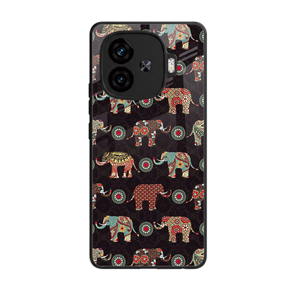 Elephant Art back phone cover | glass case for iqoo neo 10r 5g