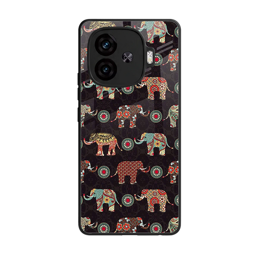 Elephant Art back phone cover | glass case for iqoo neo 10r 5g