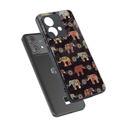 Elephant Art sleek motorola edge 40 neo 5g cover with tempered glass back and TPU edges