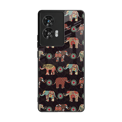 Elephant Art back phone cover | glass case for motorola edge 50 fusion