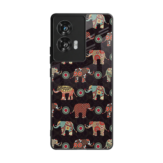 Elephant Art back phone cover | glass case for motorola edge 50 fusion