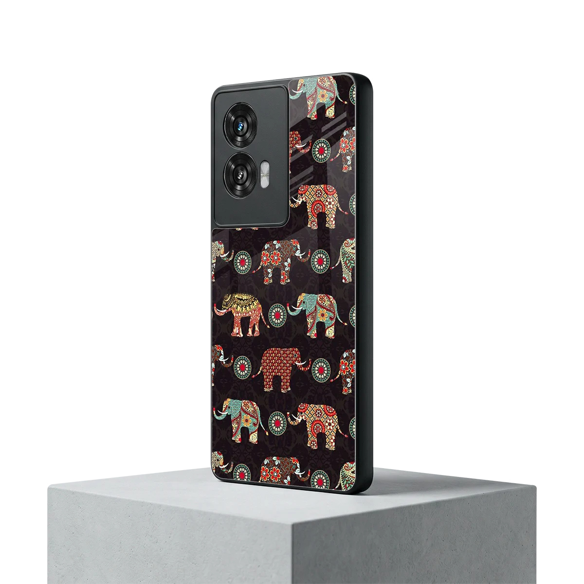 Elephant Art motorola edge 50 fusion mobile cover | shockproof glass phone case