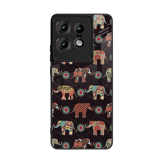 Elephant Art back phone cover | glass case for motorola edge 50 pro