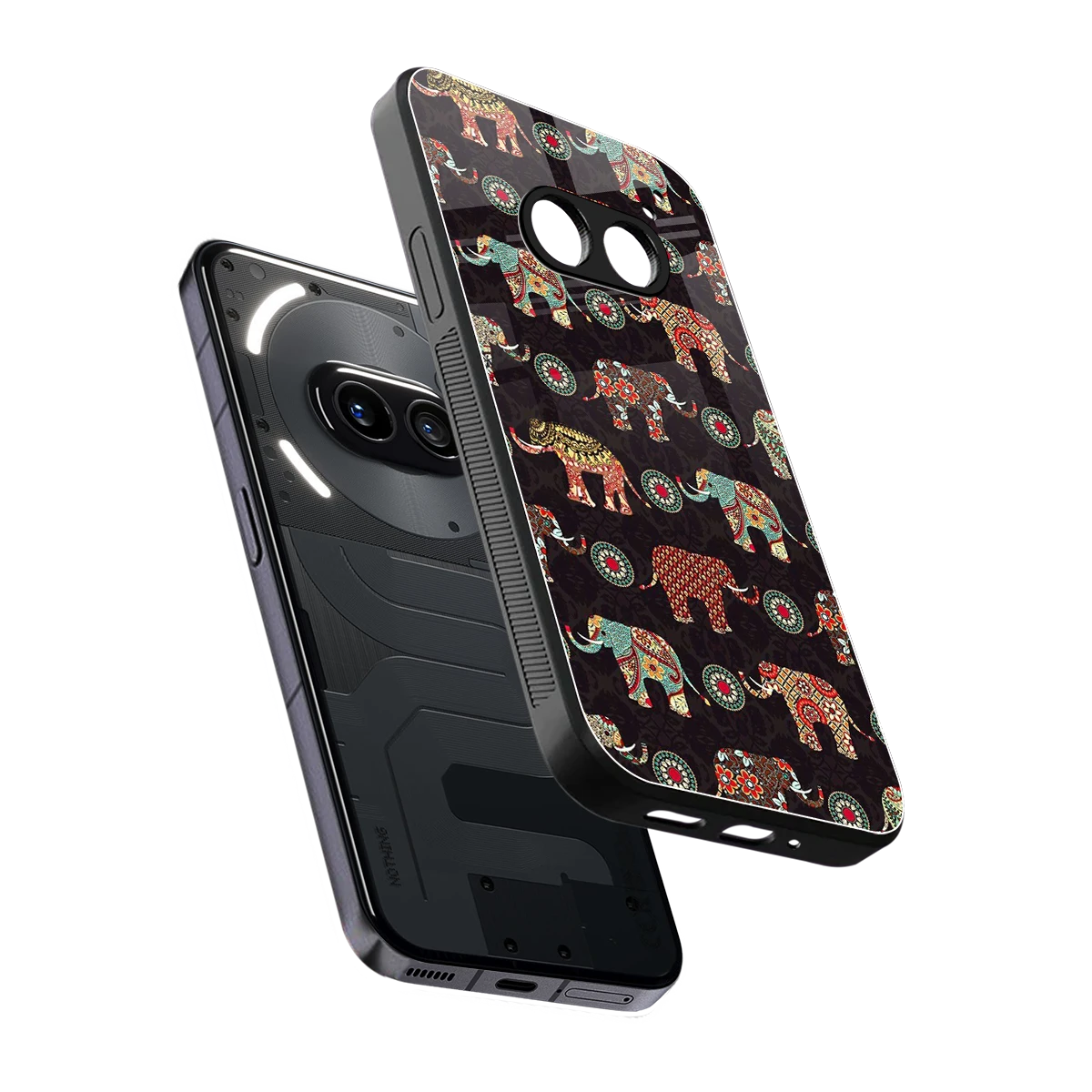 Elephant Art sleek nothing phone 2a plus cover with tempered glass back and TPU edges