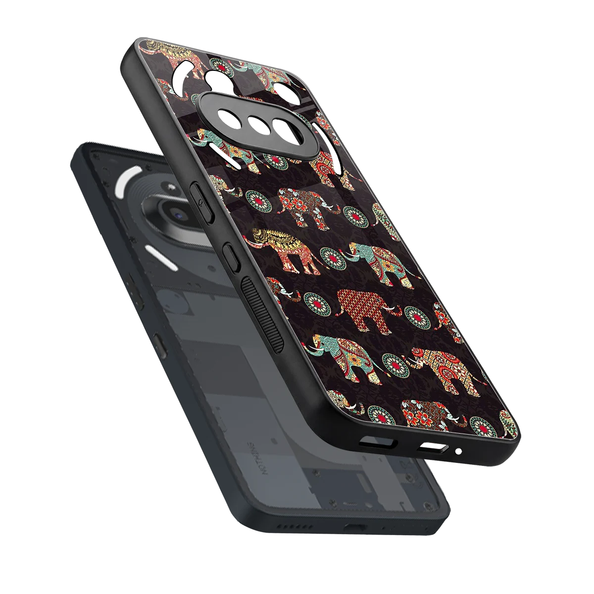 Elephant Art sleek nothing phone 3a cover with tempered glass back and TPU edges