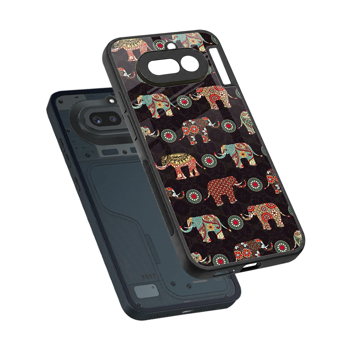 Elephant Art sleek nothing phone 4a cover with tempered glass back and TPU edges