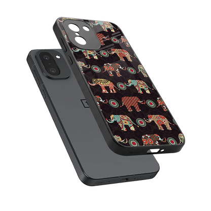 Elephant Art sleek oneplus 15r cover with tempered glass back and TPU edges