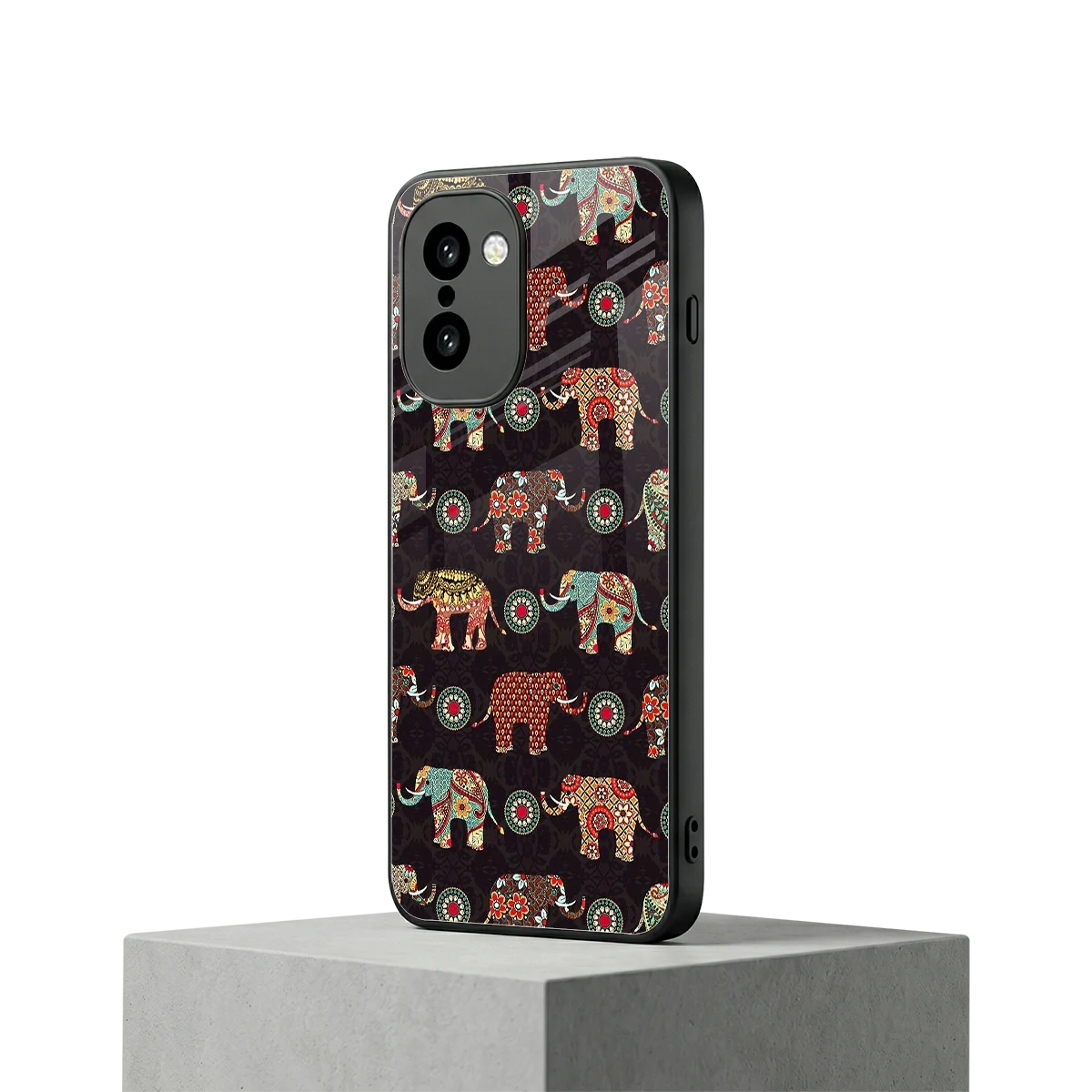 Elephant Art oneplus 15r mobile cover | shockproof glass phone case