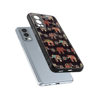 Elephant Art sleek oneplus nord 2 cover with tempered glass back and TPU edges