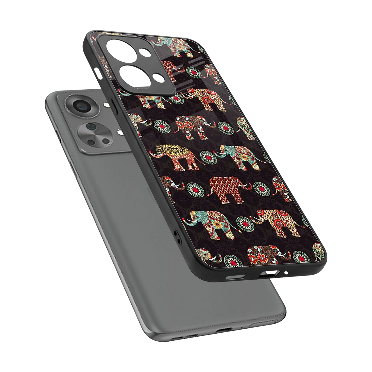 Elephant Art sleek oneplus nord 2t cover with tempered glass back and TPU edges