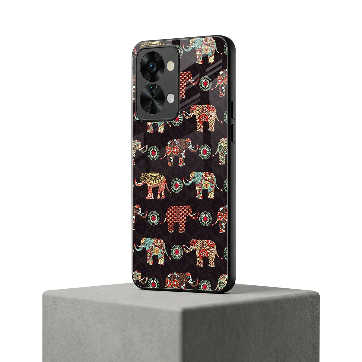 Elephant Art oneplus nord 2t mobile cover | shockproof glass phone case