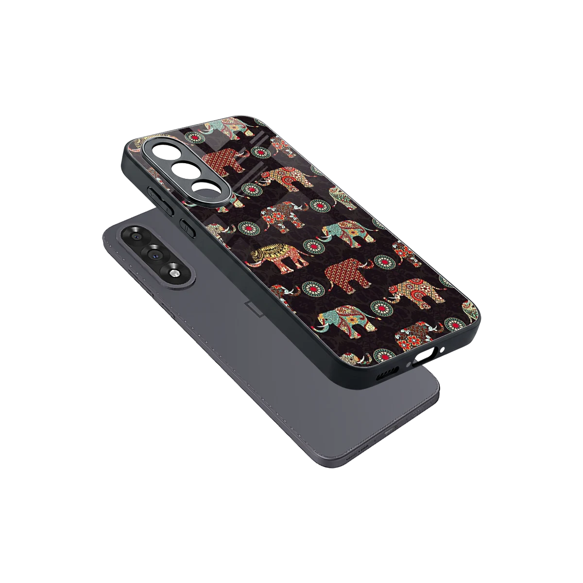 Elephant Art sleek oneplus nord 5 cover with tempered glass back and TPU edges