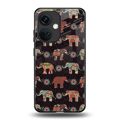 Elephant Art back phone cover | glass case for oneplus nord ce 3