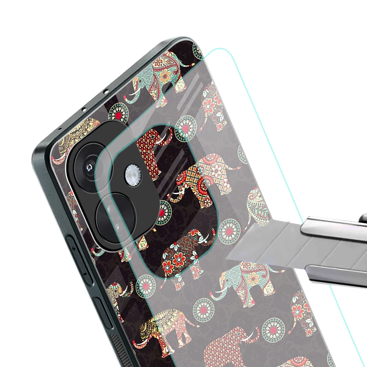 Elephant Art stylish phone case for oneplus nord ce 3 | glossy glass and slim fit