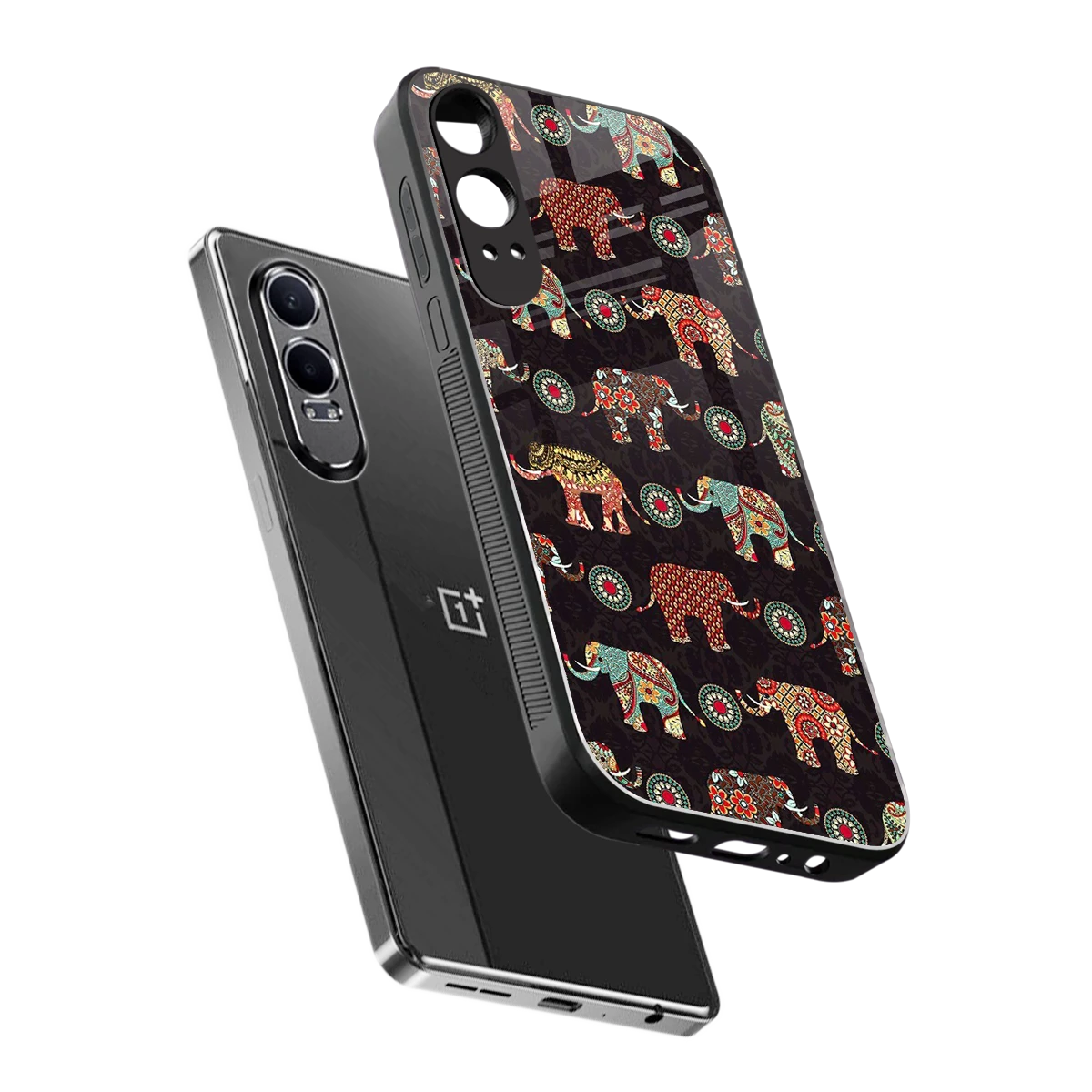 Elephant Art sleek oneplus nord ce 4 lite cover with tempered glass back and TPU edges