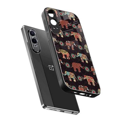 Elephant Art sleek oneplus nord ce 4 lite cover with tempered glass back and TPU edges