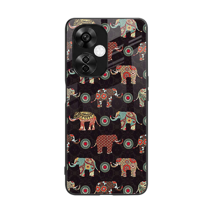 Elephant Art back phone cover | glass case for oneplus nord ce 3 lite