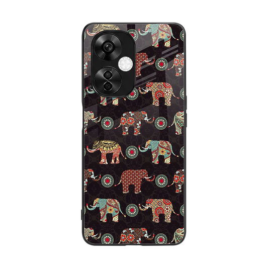Elephant Art back phone cover | glass case for oneplus nord ce 3 lite
