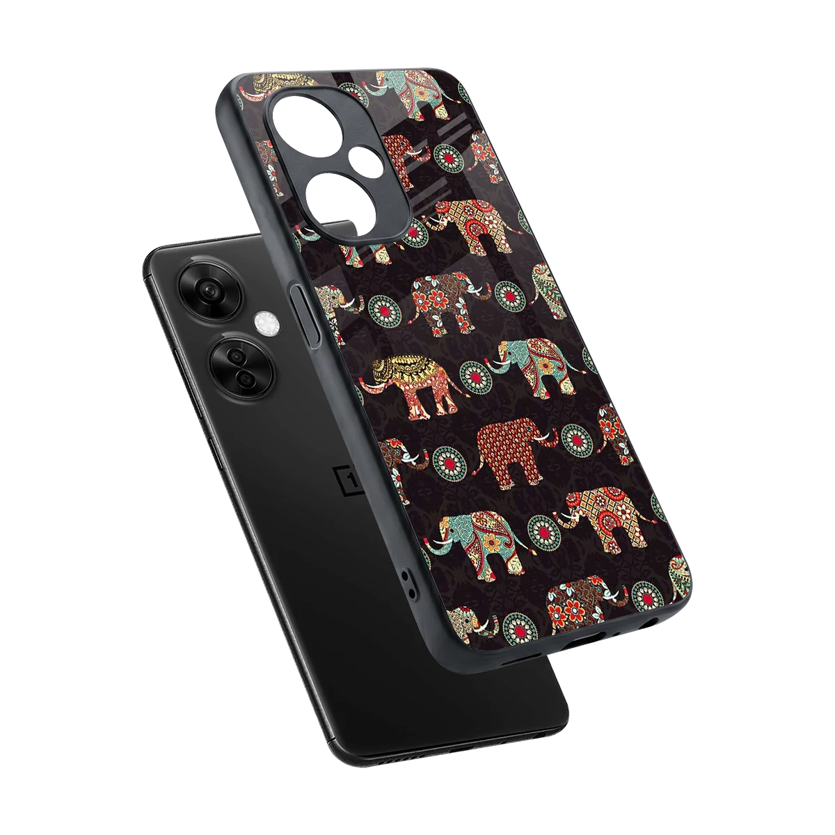 Elephant Art sleek oneplus nord ce 3 lite cover with tempered glass back and TPU edges