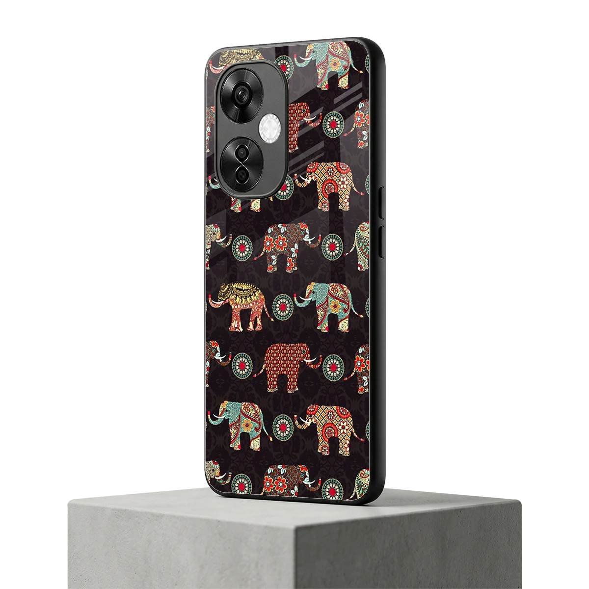 Elephant Art oneplus nord ce 3 lite mobile cover | shockproof glass phone case