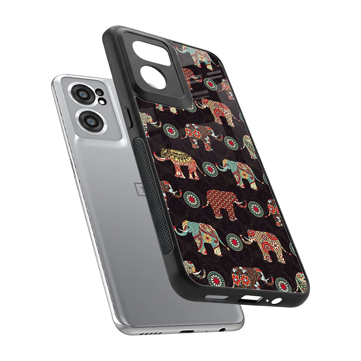 Elephant Art sleek oneplus nord ce 2 cover with tempered glass back and TPU edges