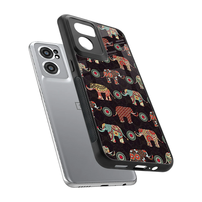 Elephant Art sleek oneplus nord ce 2 cover with tempered glass back and TPU edges