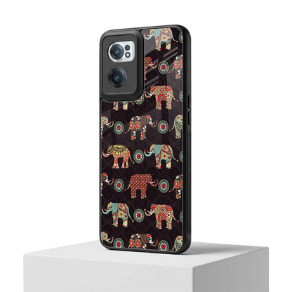 Elephant Art oneplus nord ce 2 mobile cover | shockproof glass phone case