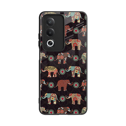 Elephant Art back phone cover | glass case for oppo a3 pro