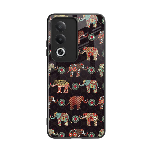 Elephant Art back phone cover | glass case for oppo a3 pro