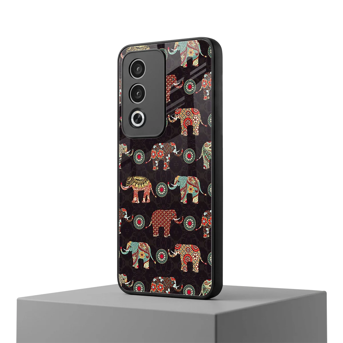 Elephant Art oppo a3 pro mobile cover | shockproof glass phone case