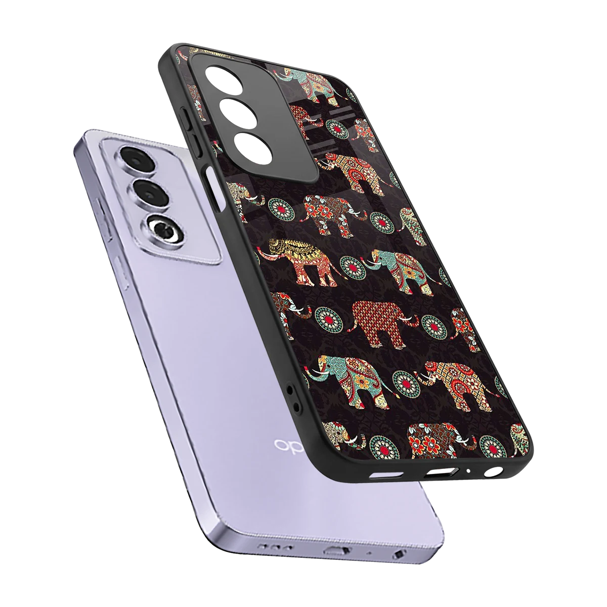 Elephant Art sleek oppo a3 pro cover with tempered glass back and TPU edges