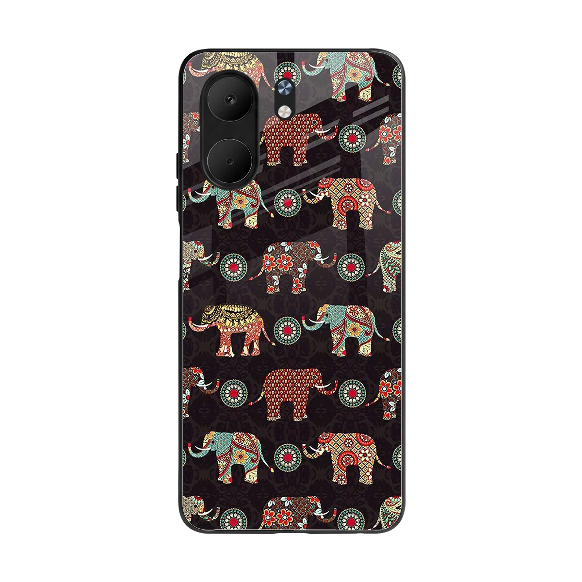 Elephant Art back phone cover | glass case for oppo a5x 5g