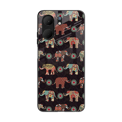 Elephant Art back phone cover | glass case for oppo a5x 5g