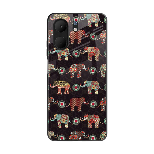 Elephant Art back phone cover | glass case for oppo a5x 5g