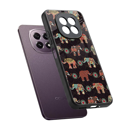 Elephant Art sleek oppo f29 5g cover with tempered glass back and TPU edges