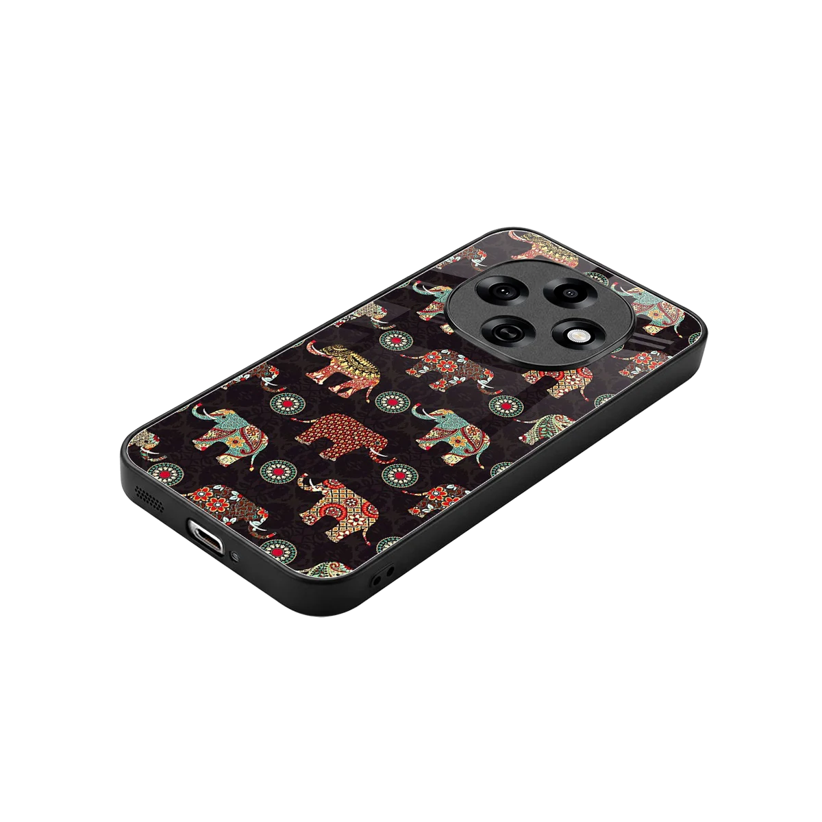 Elephant Art stylish phone case for oppo f31 pro 5g | glossy glass and slim fit