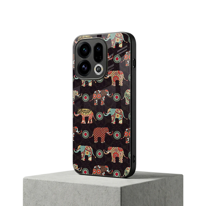 Elephant Art oppo find x9 mobile cover | shockproof glass phone case